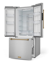 Gordon Ramsay Collection by Thor Kitchen 30" 17.5 Cu. Ft. Counter-Depth French-Door Refrigerator - RF3017FFD99-BRZ|Réfrigérateur collection Gordon Ramsay de Thor Kitchen de 30 po et de 17,5 pi3 de profondeur comptoir à portes françaises - RF3017FFD99-BRZ