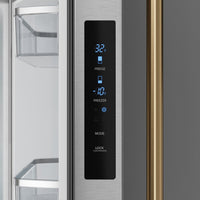 Gordon Ramsay Collection by Thor Kitchen 30" 17.5 Cu. Ft. Counter-Depth French-Door Refrigerator - RF3017FFD99-BRZ|Réfrigérateur collection Gordon Ramsay de Thor Kitchen de 30 po et de 17,5 pi3 de profondeur comptoir à portes françaises - RF3017FFD99-BRZ