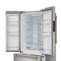 Gordon Ramsay Collection by Thor Kitchen 30" 17.5 Cu. Ft. Counter-Depth French-Door Refrigerator - RF3017FFD99-BRZ|Réfrigérateur collection Gordon Ramsay de Thor Kitchen de 30 po et de 17,5 pi3 de profondeur comptoir à portes françaises - RF3017FFD99-BRZ