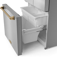 Gordon Ramsay Collection by Thor Kitchen 30" 17.5 Cu. Ft. Counter-Depth French-Door Refrigerator - RF3017FFD99-BRZ|Réfrigérateur collection Gordon Ramsay de Thor Kitchen de 30 po et de 17,5 pi3 de profondeur comptoir à portes françaises - RF3017FFD99-BRZ
