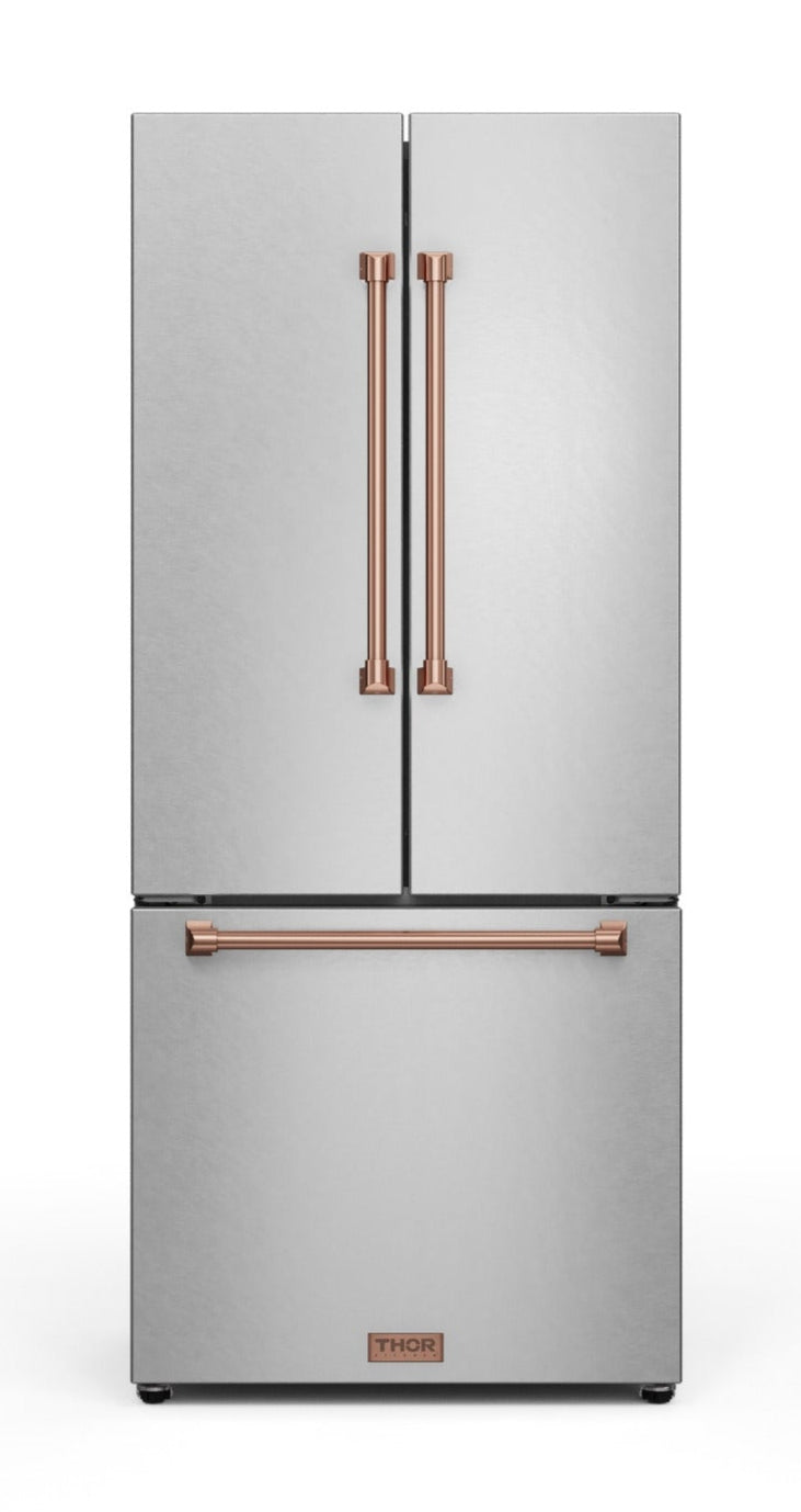 Gordon Ramsay Collection by Thor Kitchen 30" 17.5 Cu. Ft. Counter-Depth French-Door Refrigerator - RF3017FFD99-RSG|Réfrigérateur collection Gordon Ramsay de Thor Kitchen de 30 po et de 17,5 pi3 de profondeur comptoir à portes françaises - RF3017FFD99-RSG