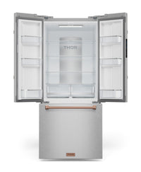 Gordon Ramsay Collection by Thor Kitchen 30" 17.5 Cu. Ft. Counter-Depth French-Door Refrigerator - RF3017FFD99-RSG|Réfrigérateur collection Gordon Ramsay de Thor Kitchen de 30 po et de 17,5 pi3 de profondeur comptoir à portes françaises - RF3017FFD99-RSG