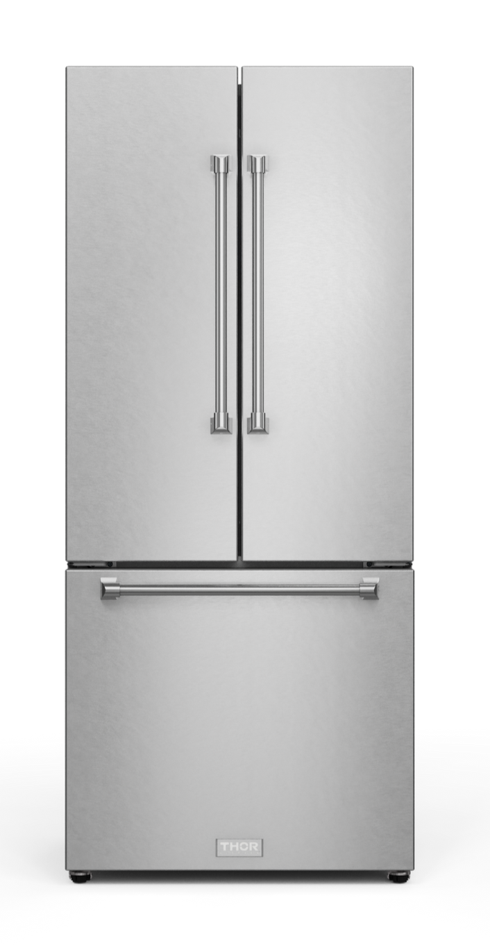 Gordon Ramsay Collection by Thor Kitchen 30" 17.5 Cu. Ft. Counter-Depth French-Door Refrigerator - RF3017FFD99|Réfrigérateur collection Gordon Ramsay de Thor Kitchen de 30 po et de 17,5 pi3 de profondeur comptoir à portes françaises - RF3017FFD99