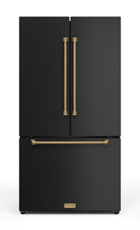 Gordon Ramsay Collection by Thor Kitchen 36" 20.3 Cu. Ft. Counter-Depth French-Door Refrigerator - RF3621CTD00-BRZ|Réfrigérateur collection Gordon Ramsay de Thor Kitchen de 36 po et de 20,3 pi3 de profondeur comptoir à portes françaises - RF3621CTD00-BRZ