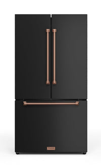 Gordon Ramsay Collection by Thor Kitchen 36" 20.3 Cu. Ft. Counter-Depth French-Door Refrigerator - RF3621CTD00-RSG|Réfrigérateur collection Gordon Ramsay de Thor Kitchen de 36 po et de 20,3 pi3 de profondeur comptoir à portes françaises - RF3621CTD00-RSG