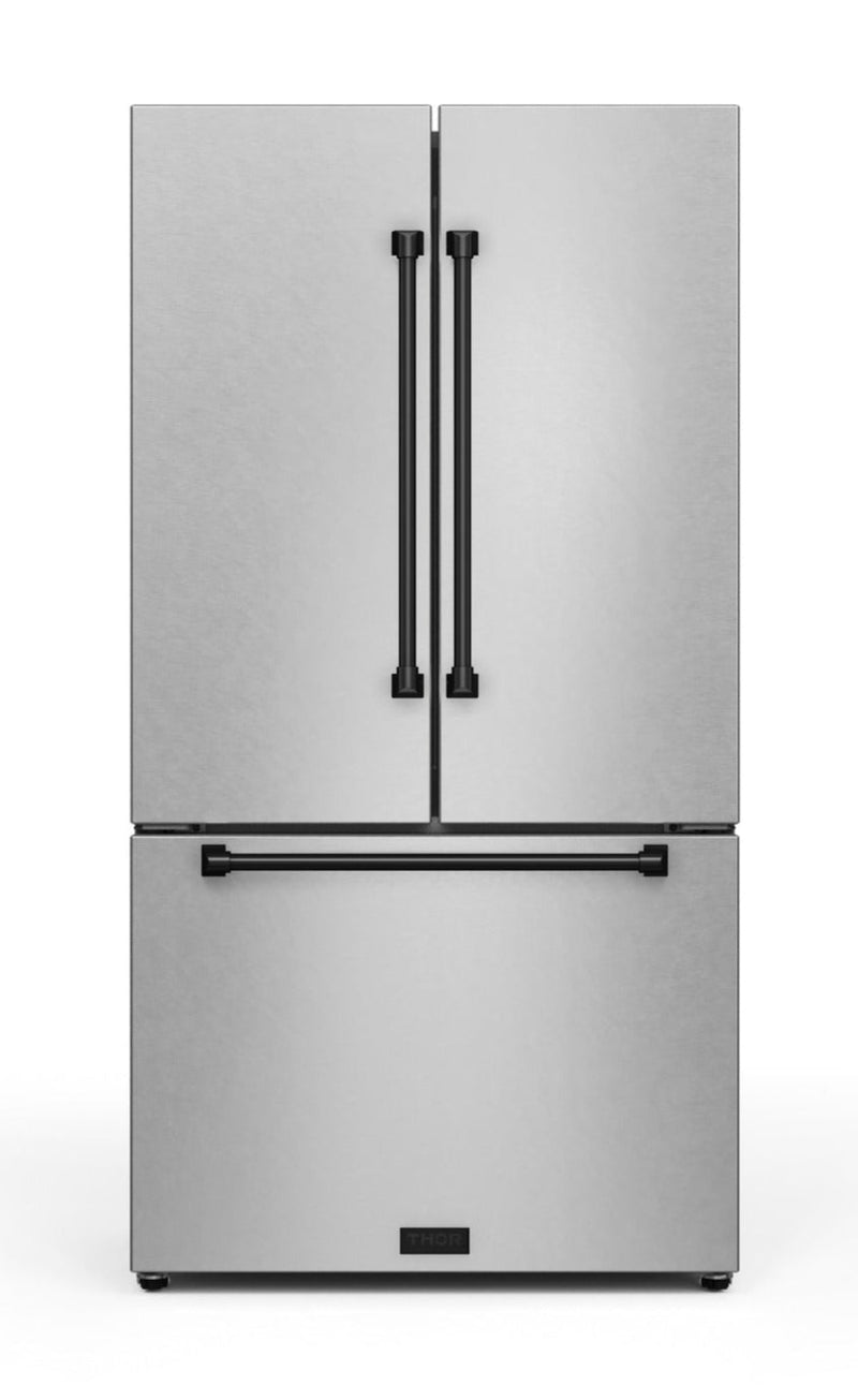 Gordon Ramsay Collection by Thor Kitchen 36" 20.3 Cu. Ft. Counter-Depth French-Door Refrigerator - RF3621CTD99-BLK|Réfrigérateur collection Gordon Ramsay de Thor Kitchen de 36 po et de 20,3 pi3 de profondeur comptoir à portes françaises - RF3621CTD99-BLK