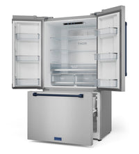 Gordon Ramsay Collection by Thor Kitchen 36" 20.3 Cu. Ft. Counter-Depth French-Door Refrigerator - RF3621CTD99-BLU|Réfrigérateur collection Gordon Ramsay de Thor Kitchen de 36 po et de 20,3 pi3 de profondeur comptoir à portes françaises - RF3621CTD99-BLU