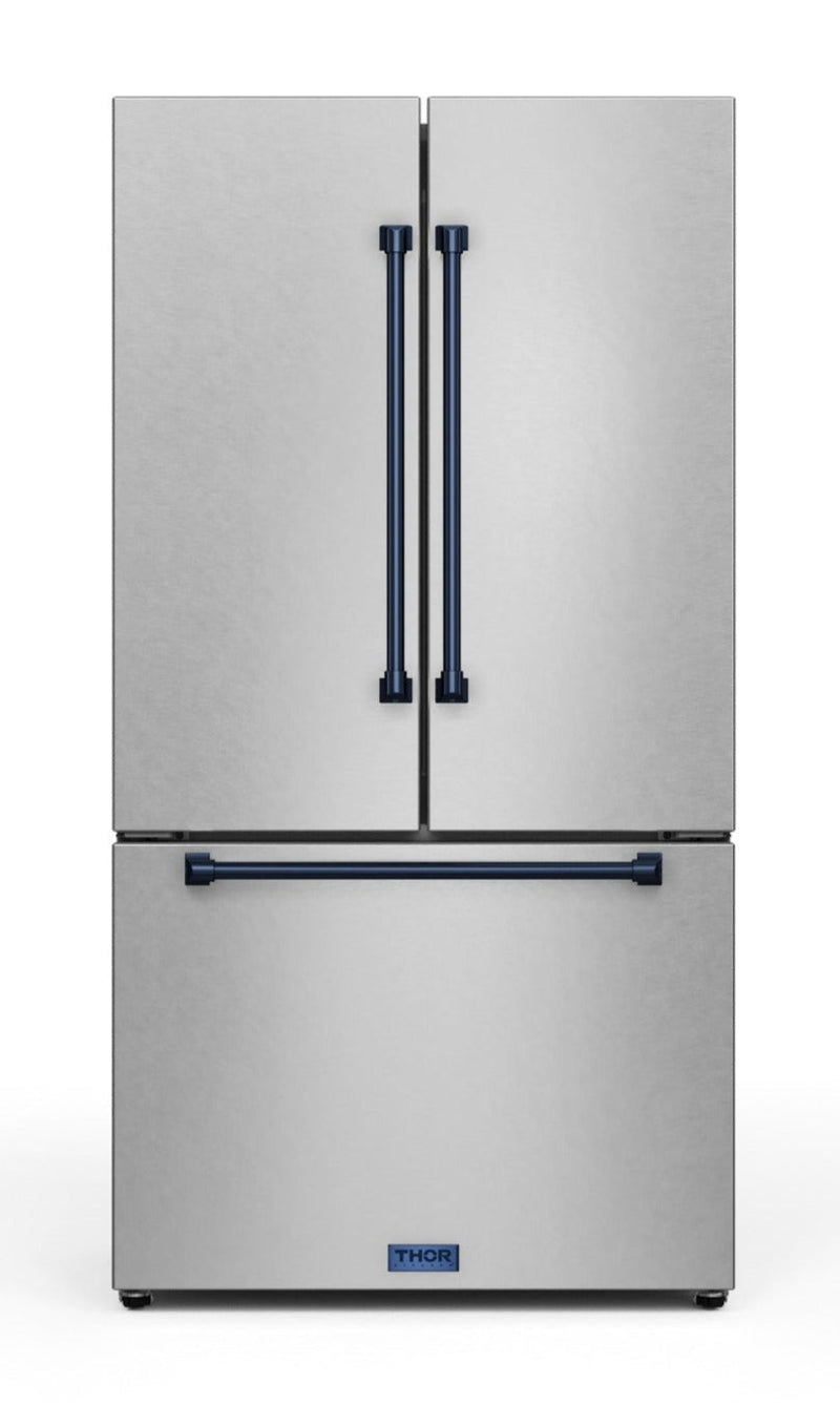 Gordon Ramsay Collection by Thor Kitchen 36" 20.3 Cu. Ft. Counter-Depth French-Door Refrigerator - RF3621CTD99-BLU|Réfrigérateur collection Gordon Ramsay de Thor Kitchen de 36 po et de 20,3 pi3 de profondeur comptoir à portes françaises - RF3621CTD99-BLU