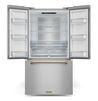 Gordon Ramsay Collection by Thor Kitchen 36" 20.3 Cu. Ft. Counter-Depth French-Door Refrigerator - RF3621CTD99-BRZ|Réfrigérateur collection Gordon Ramsay de Thor Kitchen de 36 po et de 20,3 pi3 de profondeur comptoir à portes françaises - RF3621CTD99-BRZ