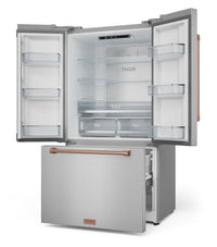 Gordon Ramsay Collection by Thor Kitchen 36" 20.3 Cu. Ft. Counter-Depth French-Door Refrigerator - RF3621CTD99-RSG|Réfrigérateur collection Gordon Ramsay de Thor Kitchen de 36 po et de 20,3 pi3 de profondeur comptoir à portes françaises - RF3621CTD99-RSG