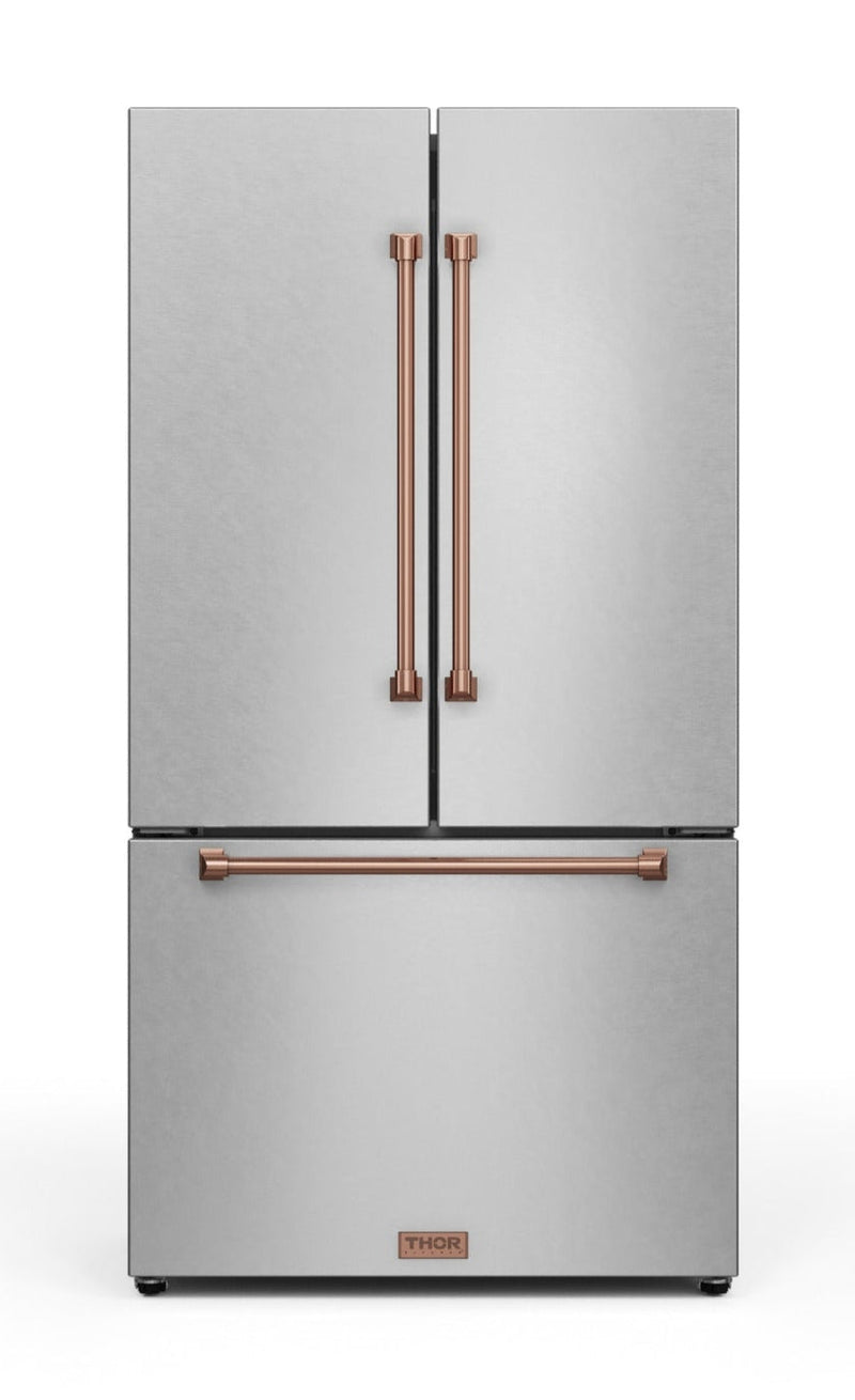 Gordon Ramsay Collection by Thor Kitchen 36" 20.3 Cu. Ft. Counter-Depth French-Door Refrigerator - RF3621CTD99-RSG|Réfrigérateur collection Gordon Ramsay de Thor Kitchen de 36 po et de 20,3 pi3 de profondeur comptoir à portes françaises - RF3621CTD99-RSG