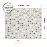 Smart Tiles Peel and Stick 4-Sheet 12 x 10 Backsplash - Minimo Noche|Dosseret Smart Tiles peler et coller 12 x 10, 4 feuilles - Minimo Noche