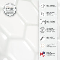 Smart Tiles Peel and Stick 4-Sheet 11 x 10 Backsplash - Hexago|Dosseret Smart Tiles peler et coller 11 x 10, 4 feuilles - Hexago