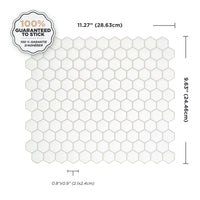 Smart Tiles Peel and Stick 4-Sheet 11 x 10 Backsplash - Hexago|Dosseret Smart Tiles peler et coller 11 x 10, 4 feuilles - Hexago