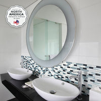 Smart Tiles Peel and Stick 4-Sheet 10 x 9 Backsplash - Muretto Brina|Dosseret Smart Tiles peler et coller 10 x 9, 4 feuilles - Muretto Brina