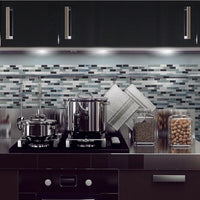 Smart Tiles Peel and Stick 4-Sheet 10 x 9 Backsplash - Muretto Brina|Dosseret Smart Tiles peler et coller 10 x 9, 4 feuilles - Muretto Brina