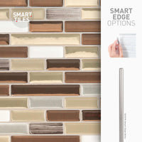 Smart Tiles Peel and Stick 4-Sheet 10 x 9 Backsplash - Muretto Durango|Dosseret Smart Tiles peler et coller 10 x 9, 4 feuilles - Muretto Durango