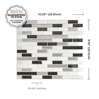 Smart Tiles Peel and Stick 4-Sheet 10 x 9 Backsplash - Muretto Alaska|Dosseret Smart Tiles peler et coller 10 x 9, 4 feuilles - Muretto Alaska