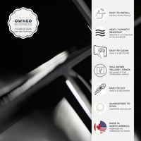 Smart Tiles Peel and Stick 4-Sheet 12 x 9 Backsplash - Metro Nero|Dosseret Smart Tiles peler et coller 12 x 9, 4 feuilles - Metro Nero