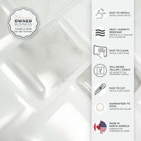 Smart Tiles Peel and Stick 4-Sheet 10 x 10 Backsplash - Ravenna Bianco|Dosseret Smart Tiles peler et coller 10 x 10, 4 feuilles - Ravenna Bianco
