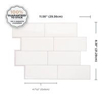 Smart Tiles Peel and Stick 4-Sheet 12 x 9 Backsplash - Metro Campagnola|Dosseret Smart Tiles peler et coller 12 x 9, 4 feuilles - Metro Campagnola