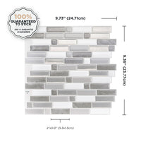 Smart Tiles Peel and Stick 4-Sheet 10 x 10 Backsplash - Crescendo Agati|Dosseret Smart Tiles peler et coller 10 x 10, 4 feuilles - Crescendo Agati