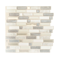 Smart Tiles Peel and Stick 4-Sheet 10 x 10 Backsplash - Crescendo Ciotta|Dosseret Smart Tiles peler et coller 10 x 10, 4 feuilles - Crescendo Ciotta