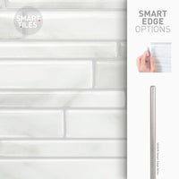 Smart Tiles Peel and Stick 4-Sheet 12 x 10 Backsplash - Milano Massa|Dosseret Smart Tiles peler et coller 12 x 10, 4 feuilles - Milano Massa