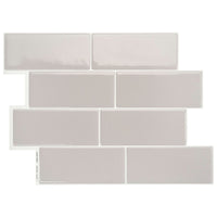Smart Tiles Peel and Stick 4-Sheet 12 x 9 Backsplash - Metro Cassandra|Dosseret Smart Tiles peler et coller 12 x 9, 4 feuilles - Metro Cassandra
