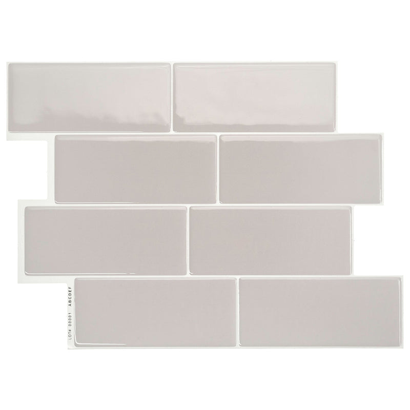 Smart Tiles Peel and Stick 4-Sheet 12 x 9 Backsplash - Metro Cassandra|Dosseret Smart Tiles peler et coller 12 x 9, 4 feuilles - Metro Cassandra