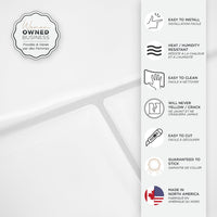 Smart Tiles Peel and Stick 2-Sheet 23 x 11 Backsplash - Oslo White|Dosseret Smart Tiles peler et coller 23 x 11, 2 feuilles - Oslo White