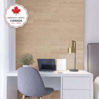 Smart Tiles Peel and Stick 2-Sheet 23 x 12 Backsplash - Norway Oak|Dosseret Smart Tiles peler et coller 23 x 12, 2 feuilles - Norway Oak