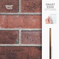 Smart Tiles Peel and Stick 2-Sheet 21 x 11 Backsplash - Brik Porto|Dosseret Smart Tiles peler et coller 21 x 11, 2 feuilles - Brik Porto