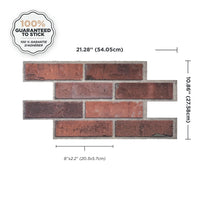 Smart Tiles Peel and Stick 2-Sheet 21 x 11 Backsplash - Brik Porto|Dosseret Smart Tiles peler et coller 21 x 11, 2 feuilles - Brik Porto