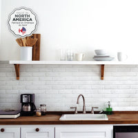 Smart Tiles Peel and Stick 2-Sheet 21 x 11 Backsplash - Brik Zurich|Dosseret Smart Tiles peler et coller 21 x 11, 2 feuilles - Brik Zurich