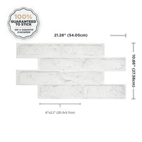 Smart Tiles Peel and Stick 2-Sheet 21 x 11 Backsplash - Brik Zurich|Dosseret Smart Tiles peler et coller 21 x 11, 2 feuilles - Brik Zurich