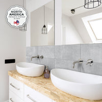 Smart Tiles Peel and Stick 2-Sheet 23 x 12 Backsplash - Blok Grey|Dosseret Smart Tiles peler et coller 23 x 12, 2 feuilles - Blok Grey