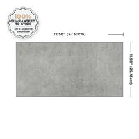 Smart Tiles Peel and Stick 2-Sheet 23 x 12 Backsplash - Blok Grey|Dosseret Smart Tiles peler et coller 23 x 12, 2 feuilles - Blok Grey