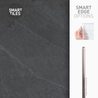Smart Tiles Peel and Stick 2-Sheet 23 x 12 Backsplash - Blok Slate|Dosseret Smart Tiles peler et coller 23 x 12, 2 feuilles - Blok Slate