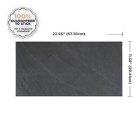 Smart Tiles Peel and Stick 2-Sheet 23 x 12 Backsplash - Blok Slate|Dosseret Smart Tiles peler et coller 23 x 12, 2 feuilles - Blok Slate