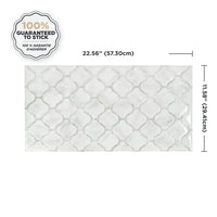 Smart Tiles Peel and Stick 2-Sheet 23 x 12 Backsplash - Blok Arabesco|Dosseret Smart Tiles peler et coller 23 x 12, 2 feuilles - Blok Arabesco