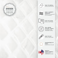 Smart Tiles Peel and Stick 2-Sheet 23 x 12 Backsplash - Blok Minimo|Dosseret Smart Tiles peler et coller 23 x 12, 2 feuilles - Blok Minimo