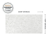 Smart Tiles Peel and Stick 2-Sheet 23 x 12 Backsplash - Blok Minimo|Dosseret Smart Tiles peler et coller 23 x 12, 2 feuilles - Blok Minimo