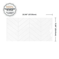 Smart Tiles Peel and Stick 2-Sheet 23 x 12 Backsplash - Blok Chevron|Dosseret Smart Tiles peler et coller 23 x 12, 2 feuilles - Blok Chevron
