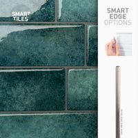 Smart Tiles Peel and Stick 4-Sheet 12 x 9 Backsplash - Metro Medina|Dosseret Smart Tiles peler et coller 12 x 9, 4 feuilles - Metro Medina