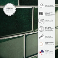 Smart Tiles Peel and Stick 4-Sheet 12 x 9 Backsplash - Metro Fiona|Dosseret Smart Tiles peler et coller 12 x 9, 4 feuilles - Metro Fiona