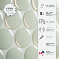 Smart Tiles Peel and Stick 4-Sheet 9 x 9 Backsplash - Penny Sergio|Dosseret Smart Tiles peler et coller 9 x 9, 4 feuilles - Penny Sergio