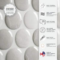Smart Tiles Peel and Stick 4-Sheet 9 x 9 Backsplash - Penny Roccia|Dosseret Smart Tiles peler et coller 9 x 9, 4 feuilles - Penny Roccia
