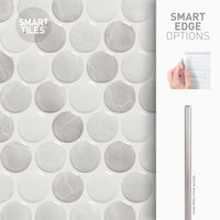 Smart Tiles Peel and Stick 4-Sheet 9 x 9 Backsplash - Penny Roccia|Dosseret Smart Tiles peler et coller 9 x 9, 4 feuilles - Penny Roccia