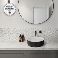 Smart Tiles Peel and Stick 4-Sheet 9 x 9 Backsplash - Penny Roccia|Dosseret Smart Tiles peler et coller 9 x 9, 4 feuilles - Penny Roccia